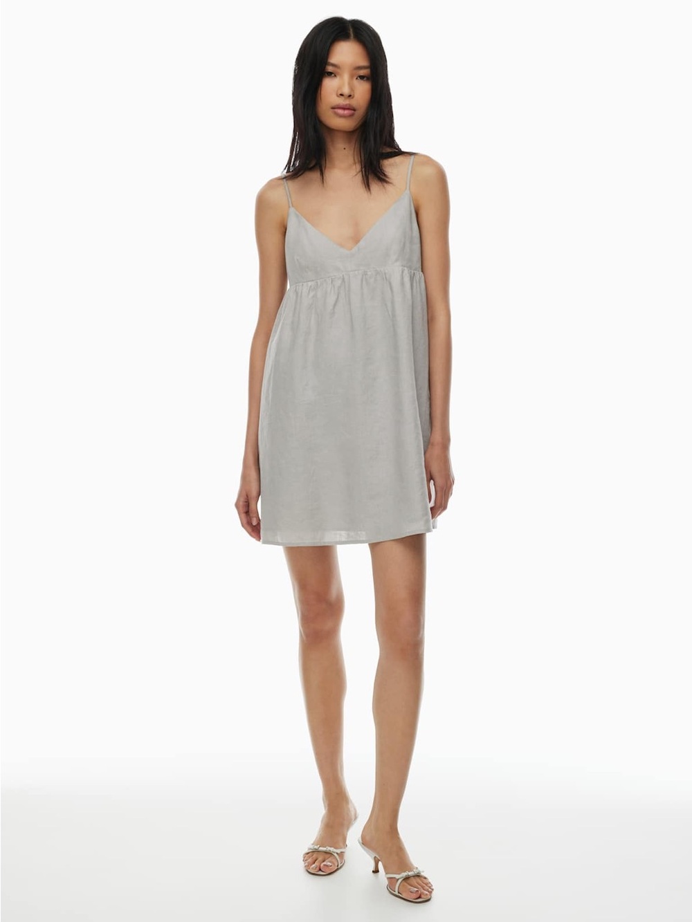 Aritzia Wilfred Lover Linen Mini Dress - Grey - Small